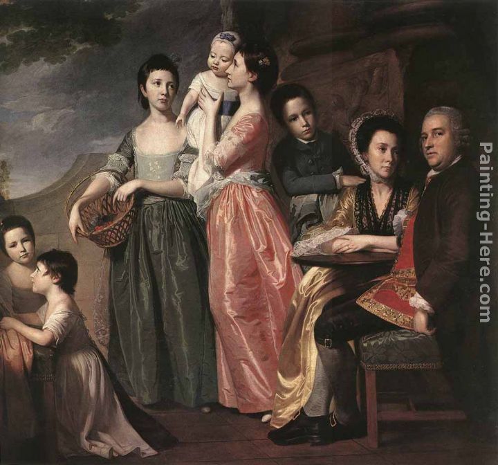 The Leigh Family painting - George Romney The Leigh Family art painting